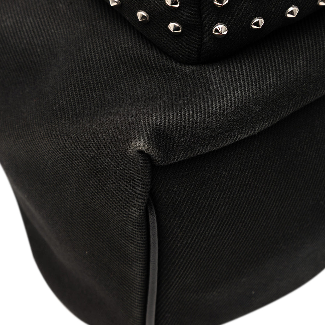 Saint Laurent Studded Toile City Sac à dos Noir – GABY PARIS Authentique