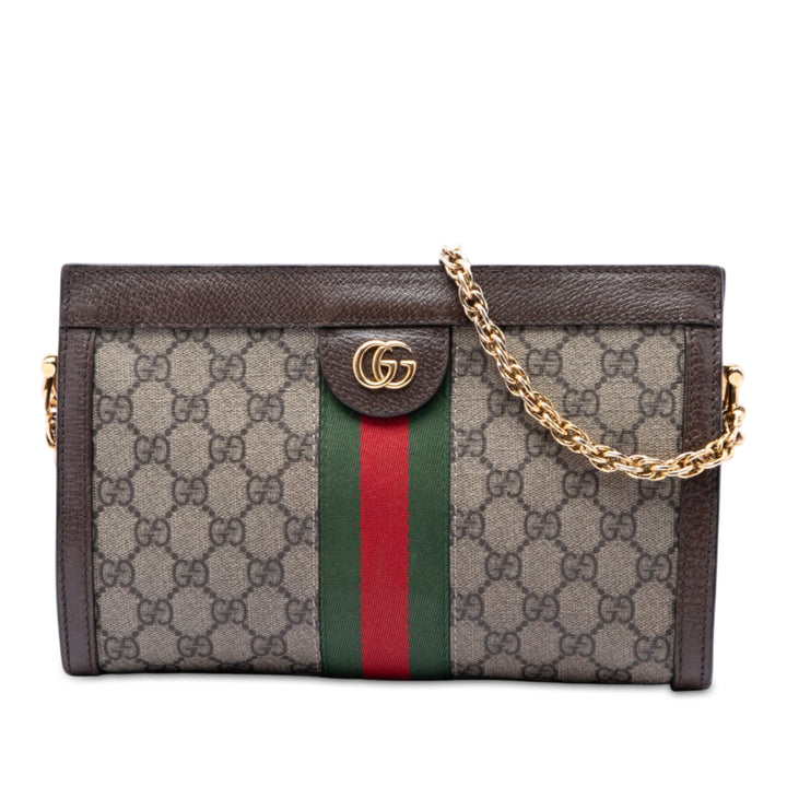 Web Ophidia Chaîne Sac Petit GG Supreme Beige