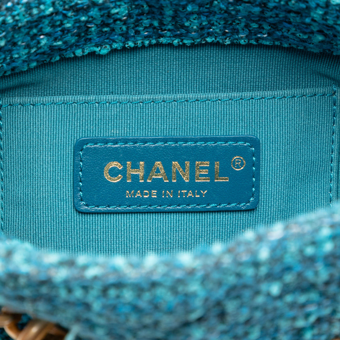 Chanel Tweed Pending CC anse supérieure Bucket Sac
