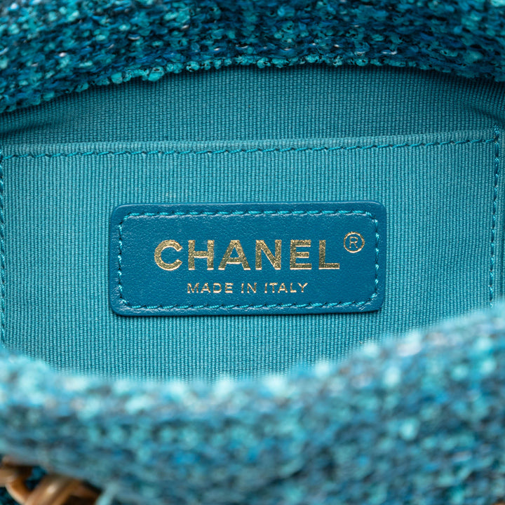 Chanel Tweed Pending CC anse supérieure Bucket Sac