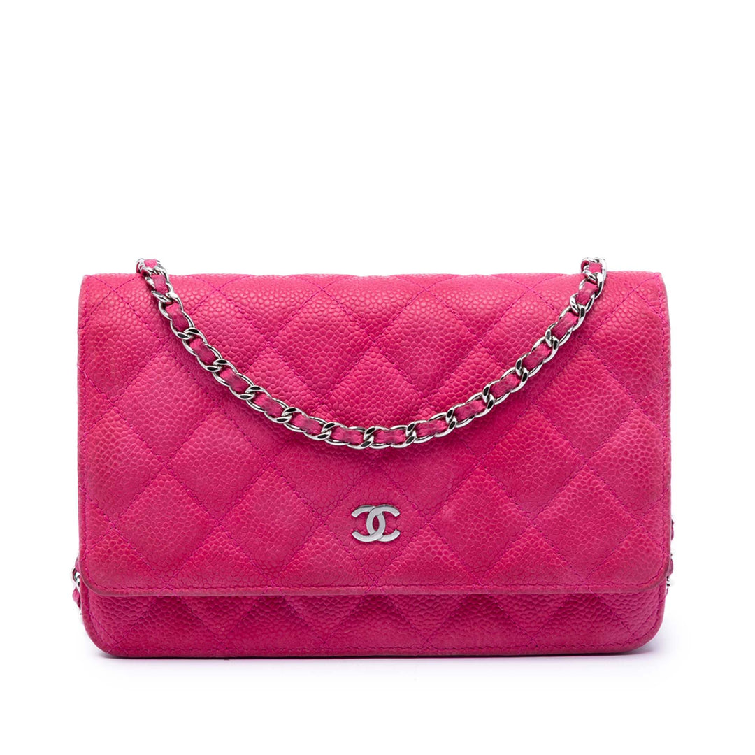 Chanel CC Matelassé Caviar Wallet on Chain