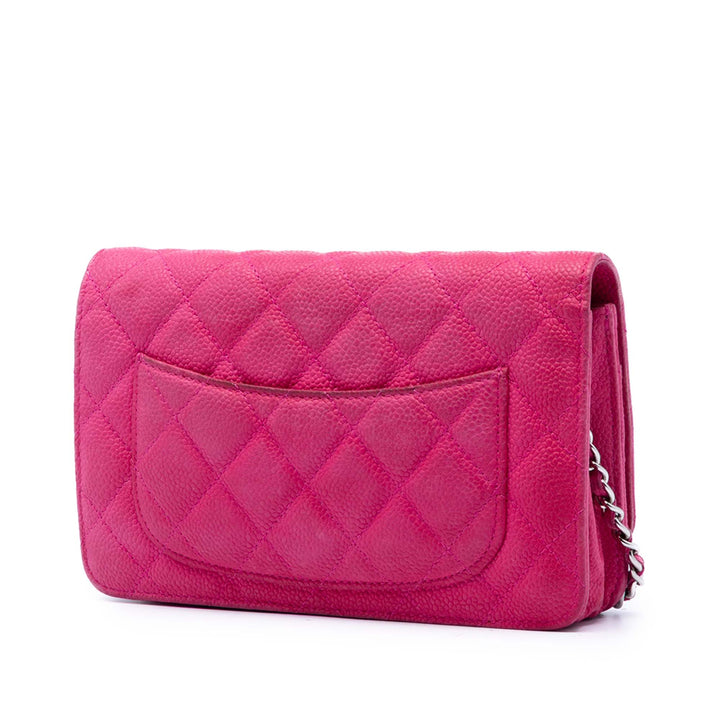 Chanel CC Matelassé Caviar Wallet on Chain