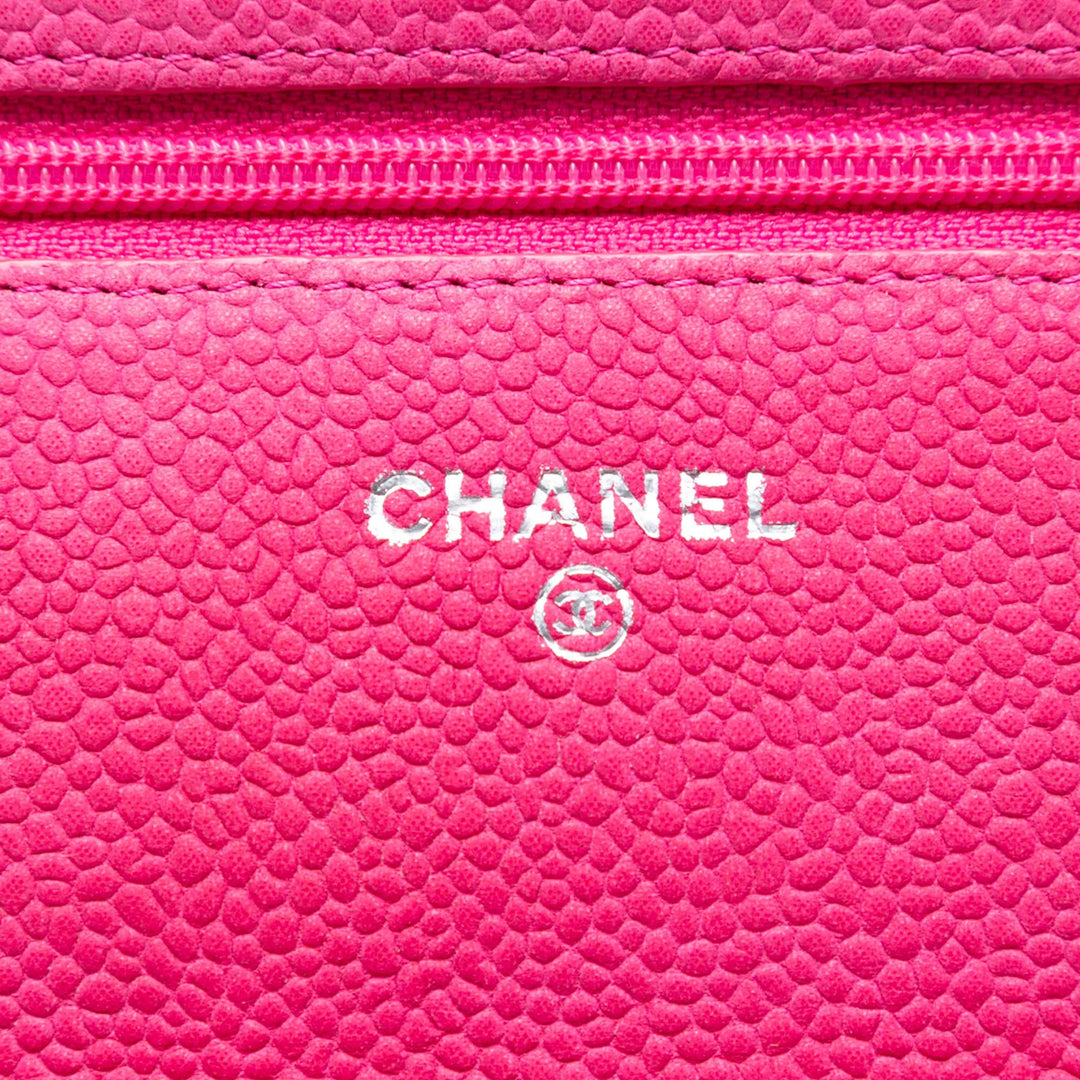 Chanel CC Matelassé Caviar Wallet on Chain