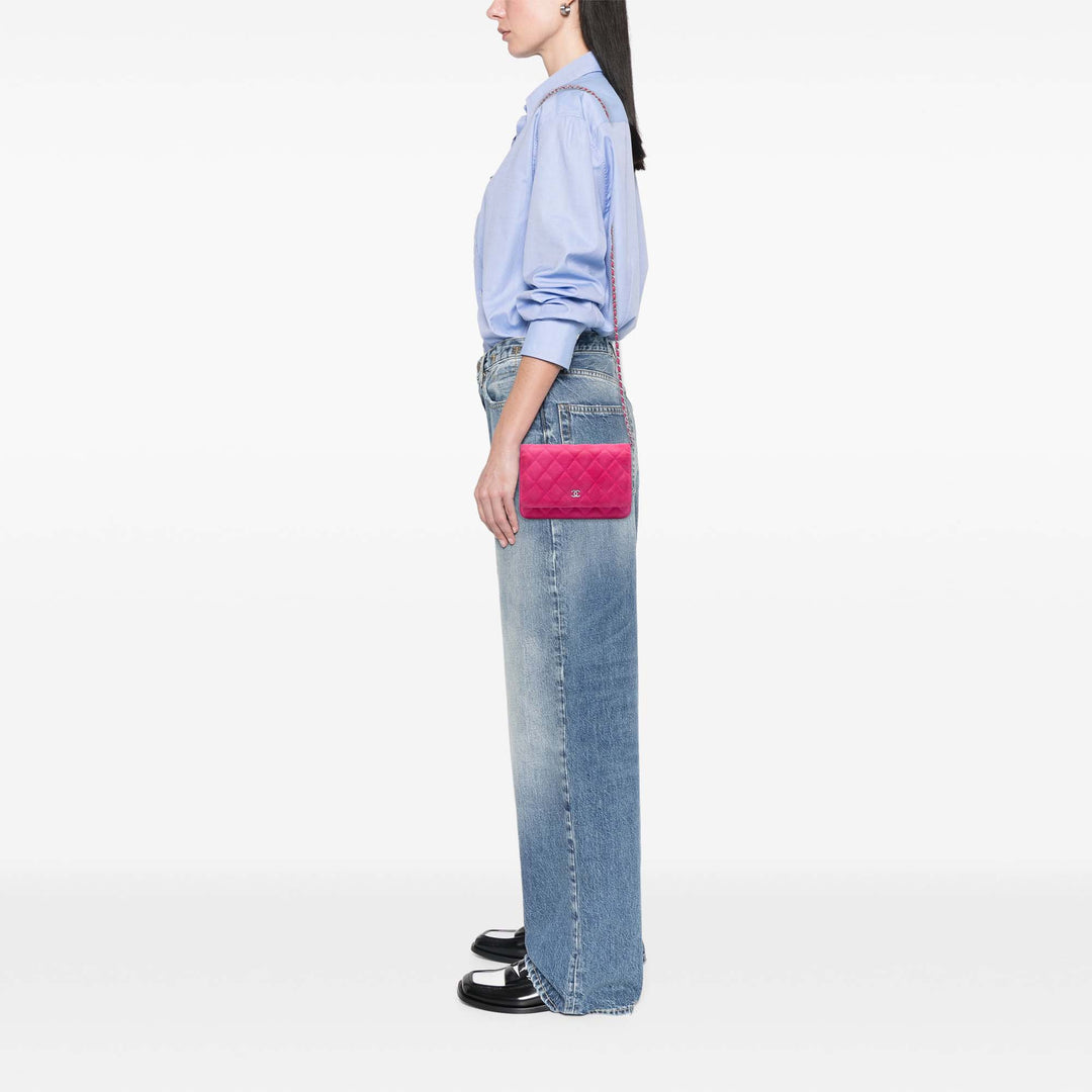Chanel CC Matelassé Caviar Wallet on Chain