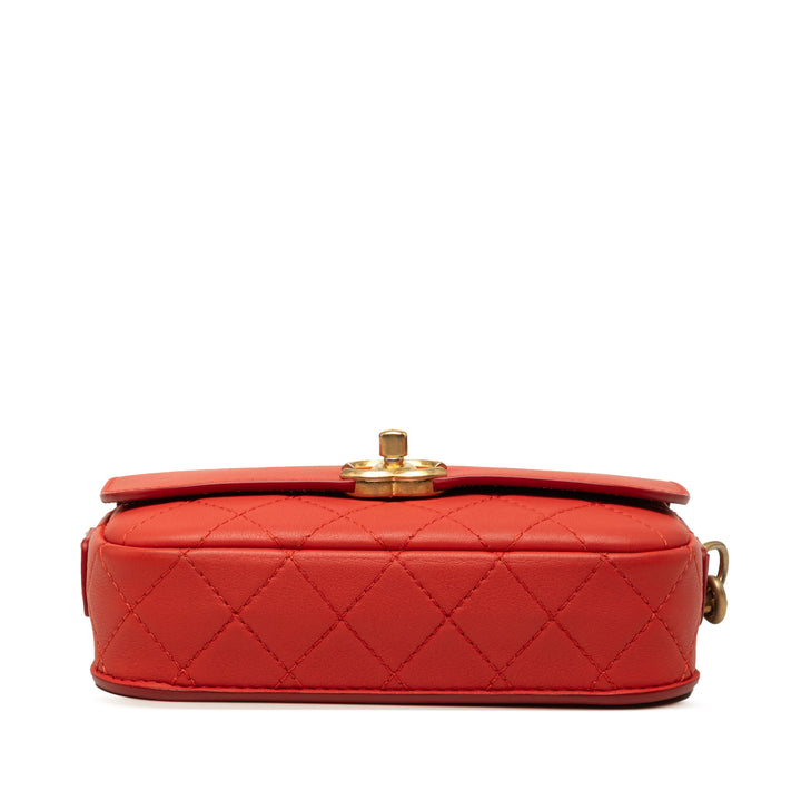 Chanel Matelassé Multi Pochetteing à rabat Cuir de veau