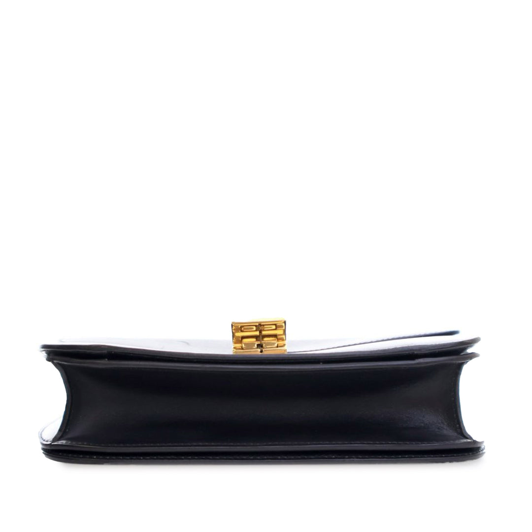 Medium Calfskin Classic Box Black - Gaby Paris