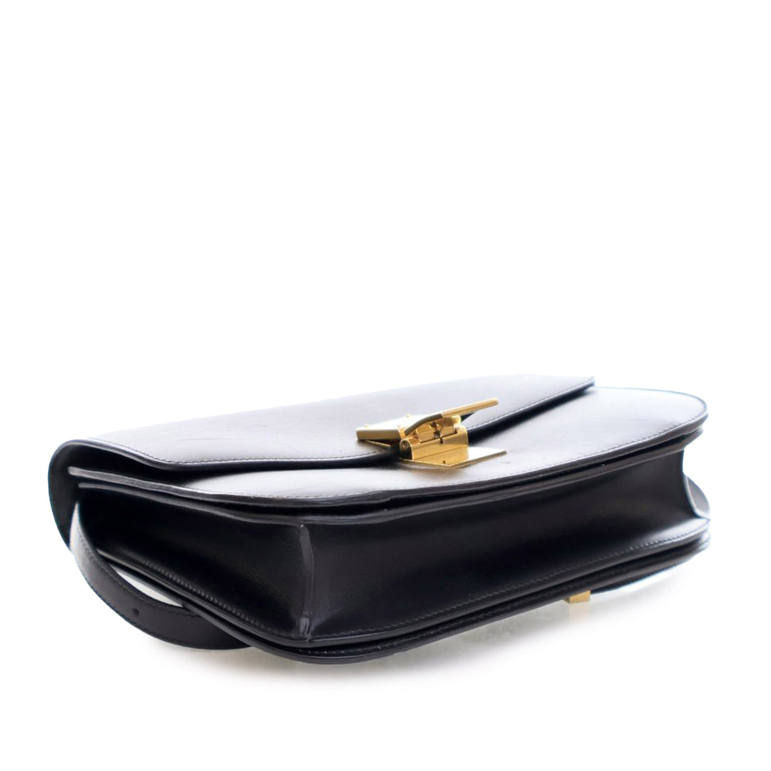 Medium Calfskin Classic Box Black - Gaby Paris