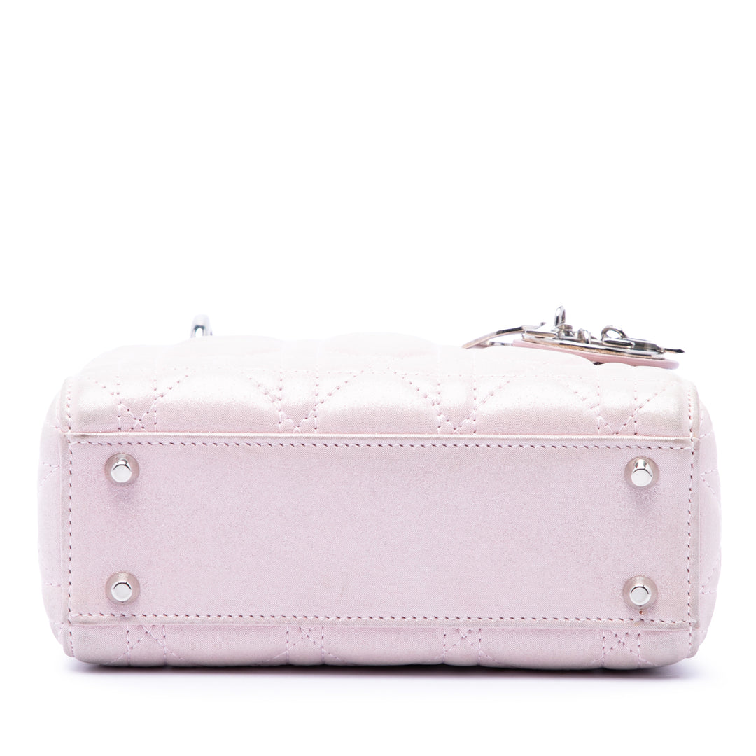 Dior Mini Iridescent Cuir d'agneau Cannage Lady Dior