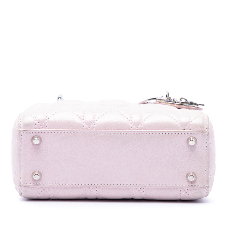 Dior Mini Iridescent Cuir d'agneau Cannage Lady Dior