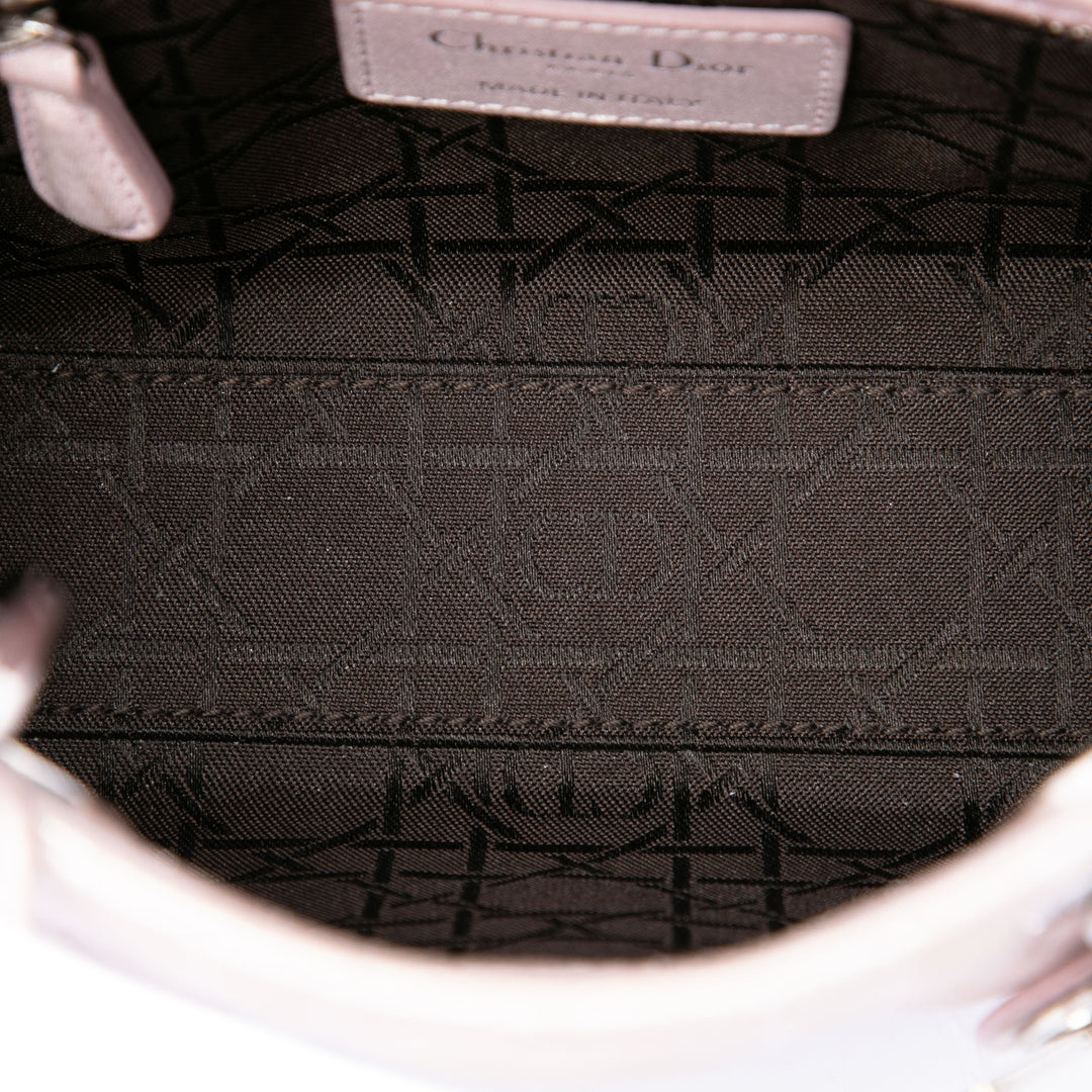 Dior Mini Iridescent Cuir d'agneau Cannage Lady Dior