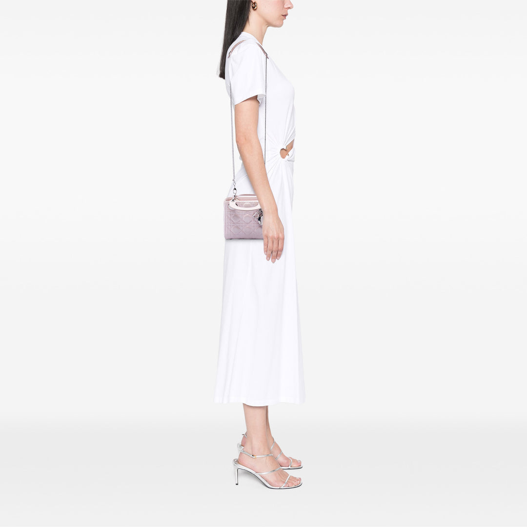 Dior Mini Iridescent Cuir d'agneau Cannage Lady Dior