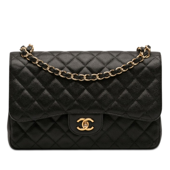 Chanel Jumbo Classic Caviar Double rabat