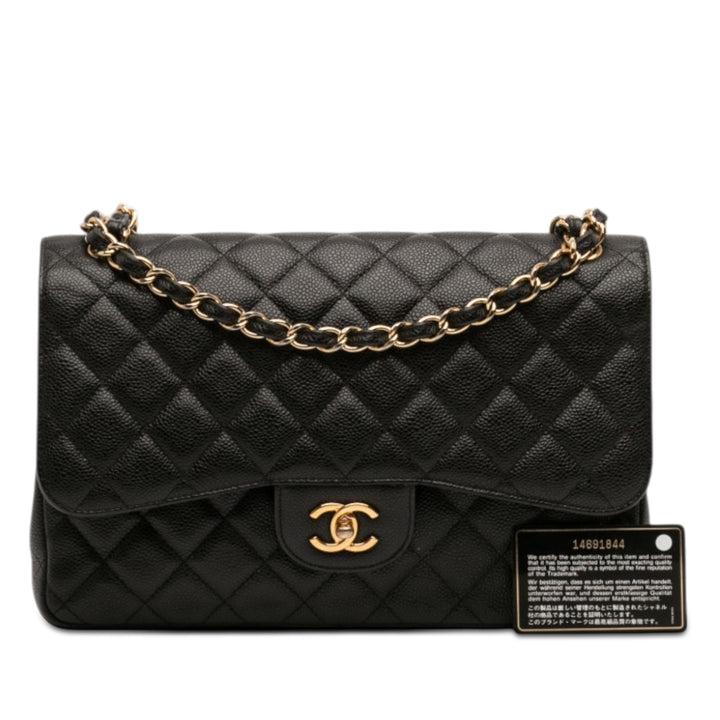 Chanel Jumbo Classic Caviar Double rabat