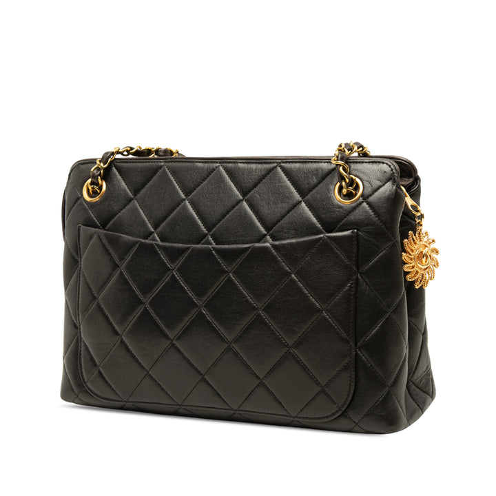 CC Matelassé Sac Cuir d'agneau Noir