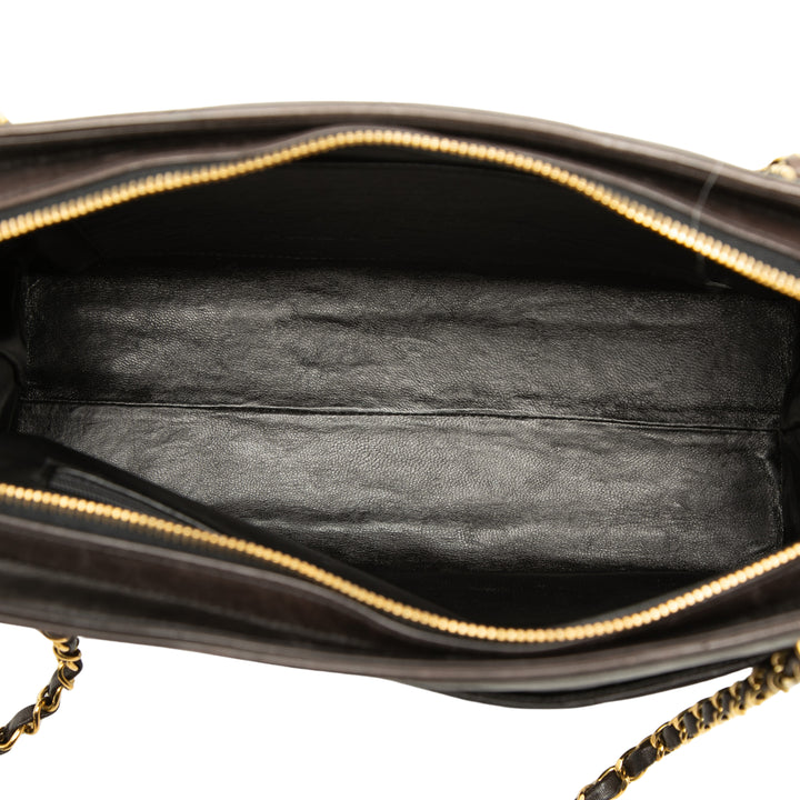 CC Matelassé Sac Cuir d'agneau Noir