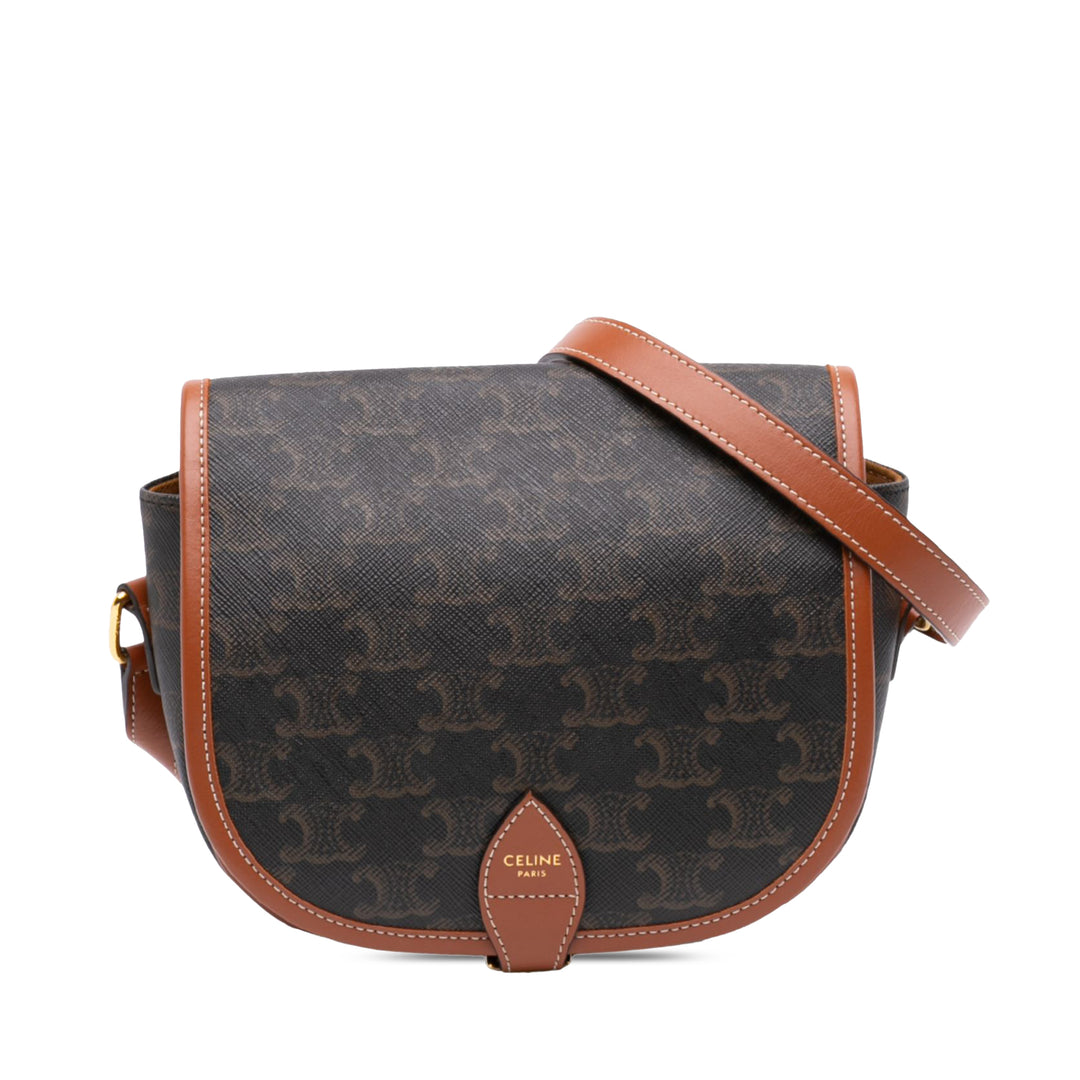 Triomphe Folco Sac Moyen Triomphe enduite Marron
