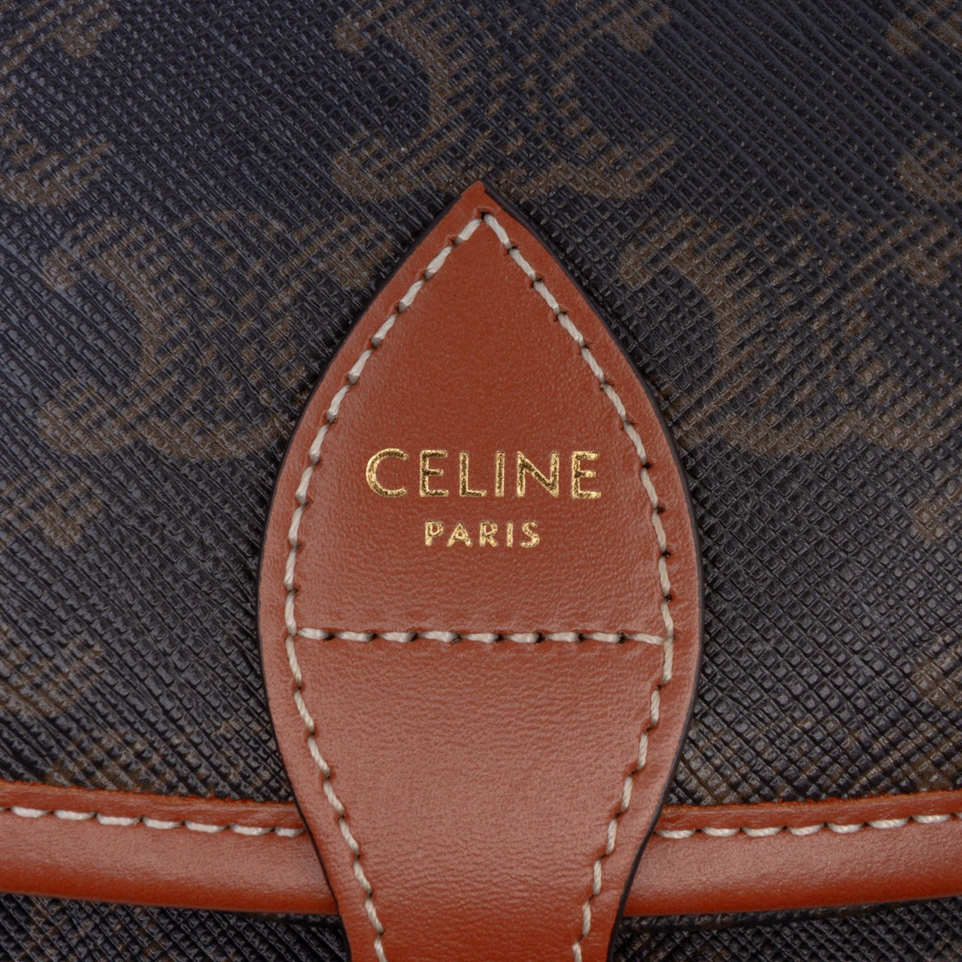 Triomphe Folco Sac Moyen Triomphe enduite Marron