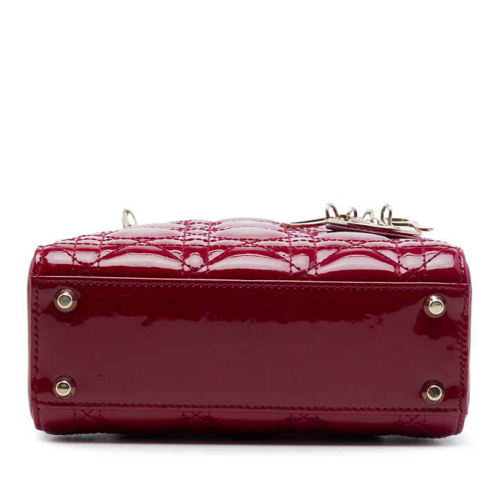Dior Mini Cuir verni Cannage Lady Dior
