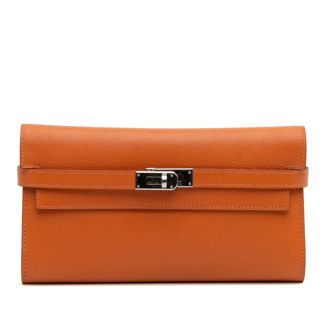 Hermès Epsom Kelly Longue Wallet Orange – GABY PARIS Authentique