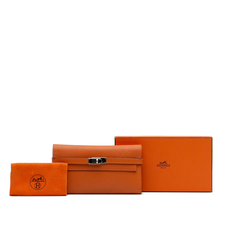 Hermès Epsom Kelly Longue Wallet Orange – GABY PARIS Authentique