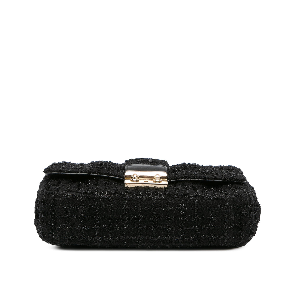 Mini Tweed Cannage Miss Dior Flap Black - Gaby Paris