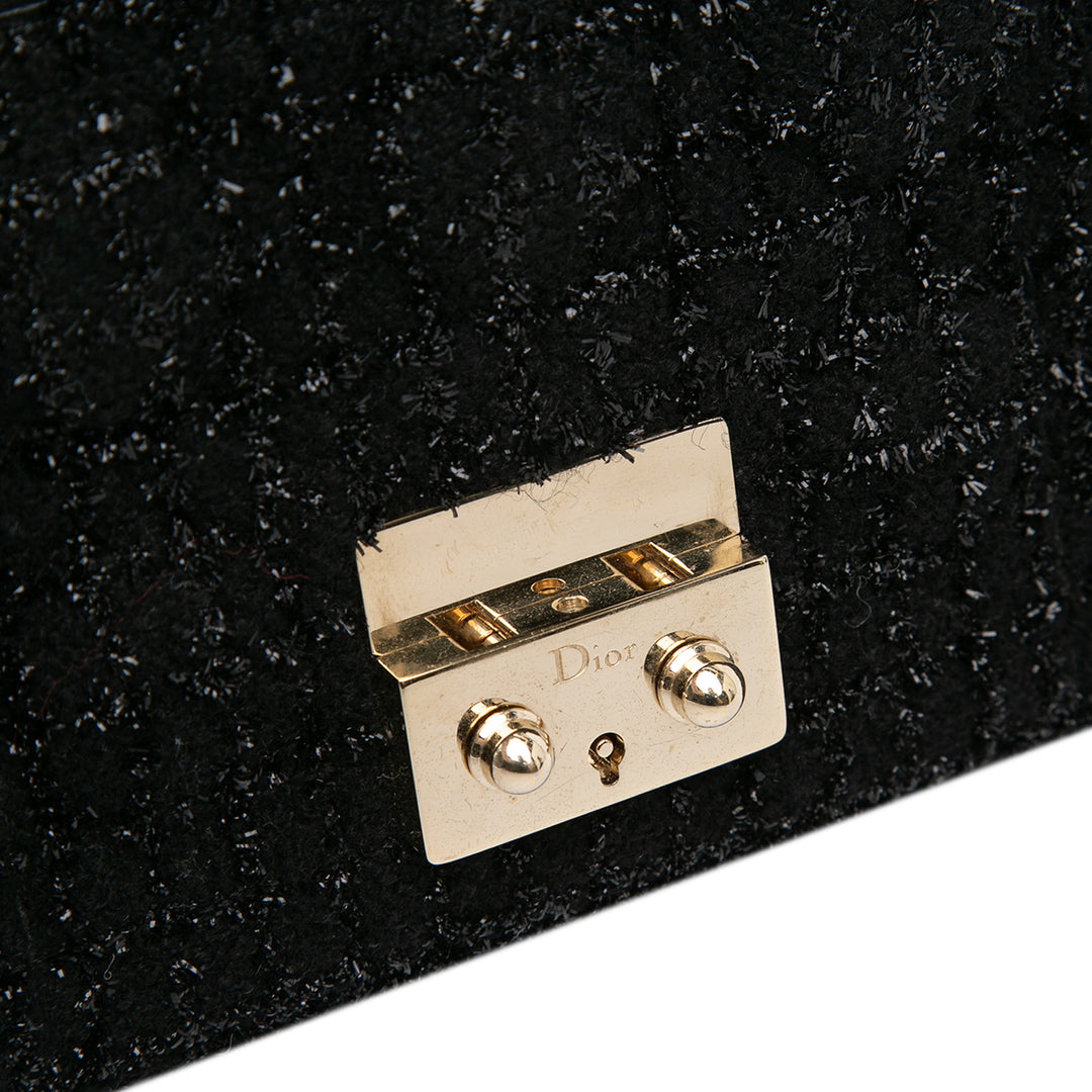 Mini Tweed Cannage Miss Dior Flap Black - Gaby Paris