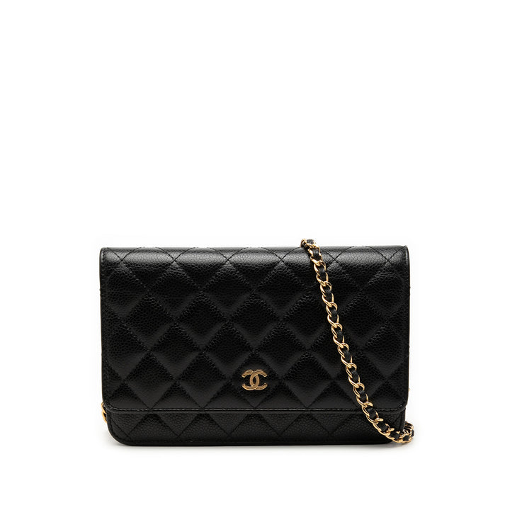 Chanel CC Matelassé Caviar Wallet on Chain
