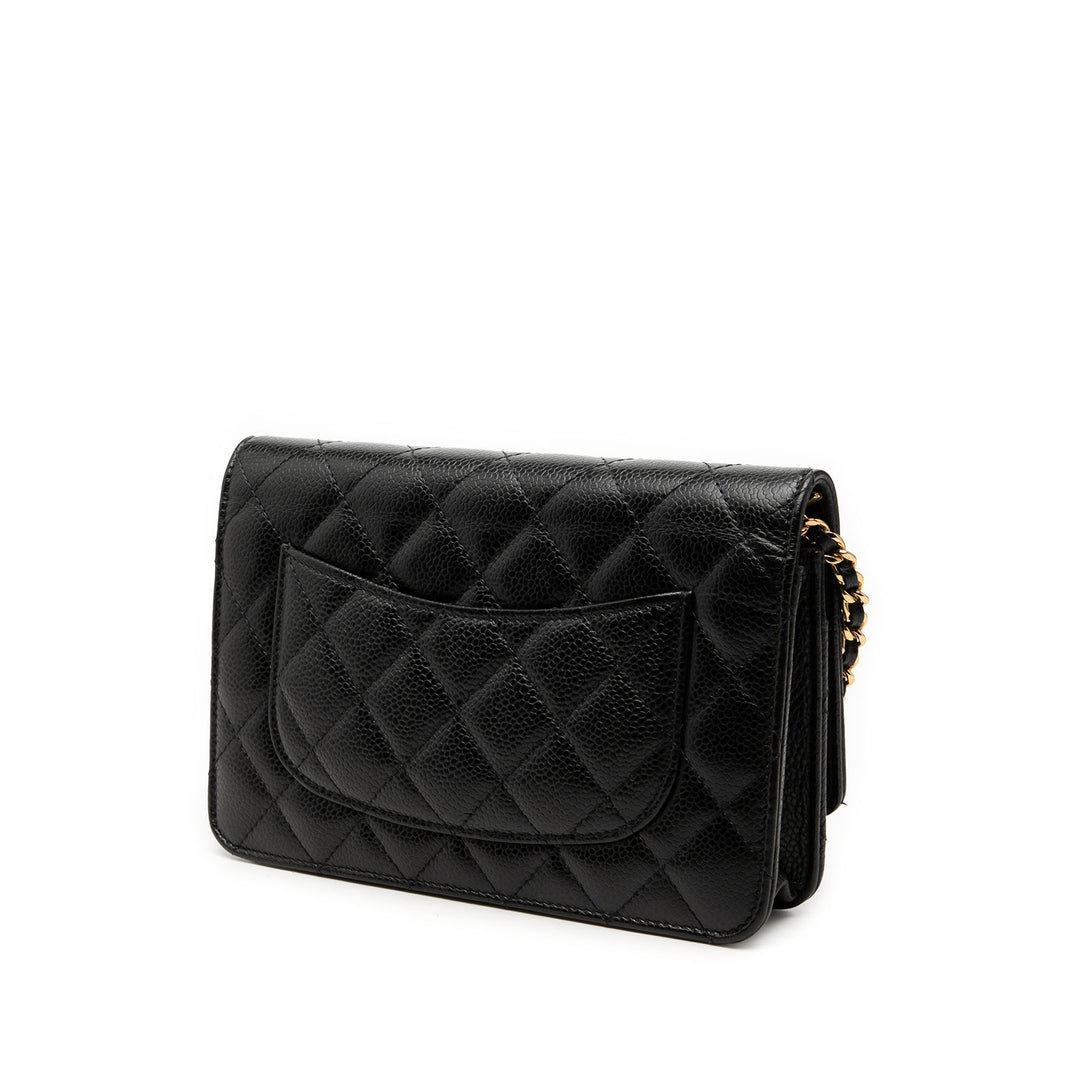 Chanel CC Matelassé Caviar Wallet on Chain