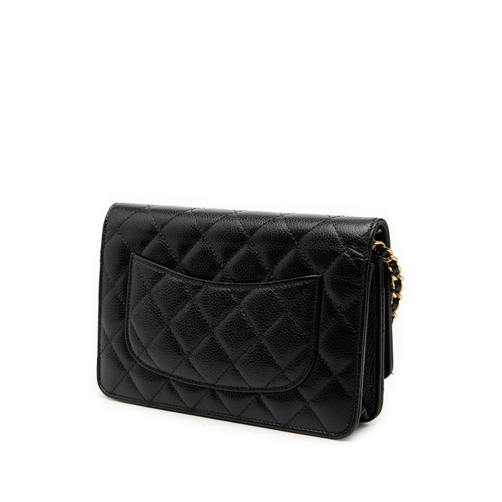 Chanel CC Matelassé Caviar Wallet on Chain