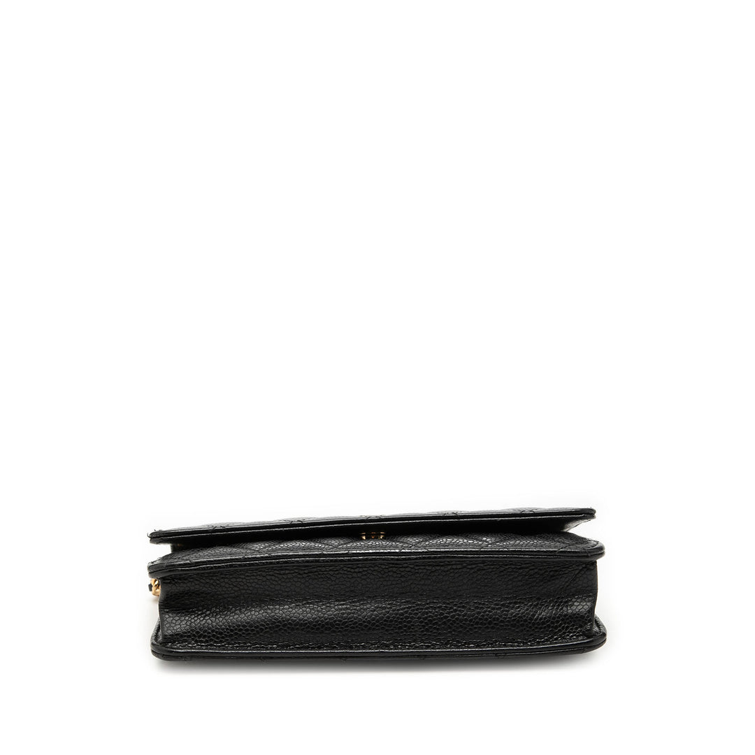 Chanel CC Matelassé Caviar Wallet on Chain