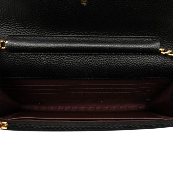 Chanel CC Matelassé Caviar Wallet on Chain