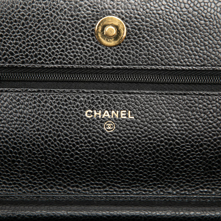 Chanel CC Matelassé Caviar Wallet on Chain