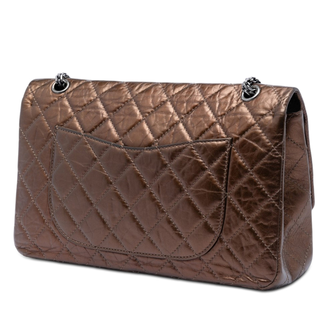 Chanel Metallic vieilli Cuir de veau Reissue 2.55 Simple rabat 227