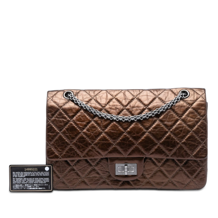 Chanel Metallic vieilli Cuir de veau Reissue 2.55 Simple rabat 227