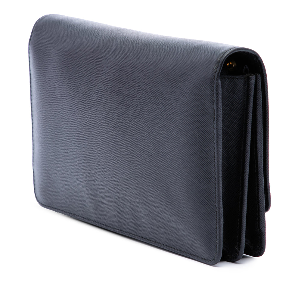 Prada Portefeuille Saffiano Noir – vue 2 – GABY PARIS