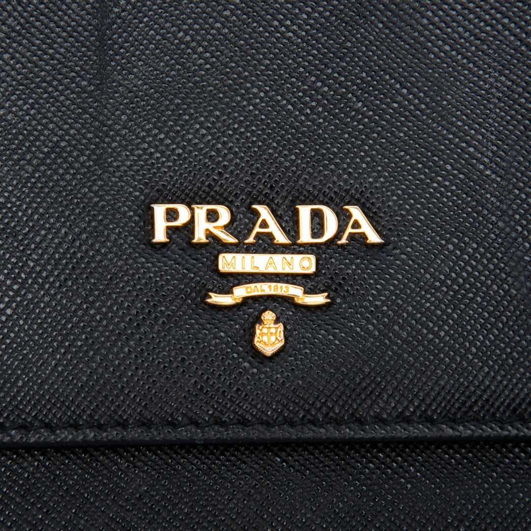 Prada Portefeuille Saffiano Noir – vue 5 – GABY PARIS