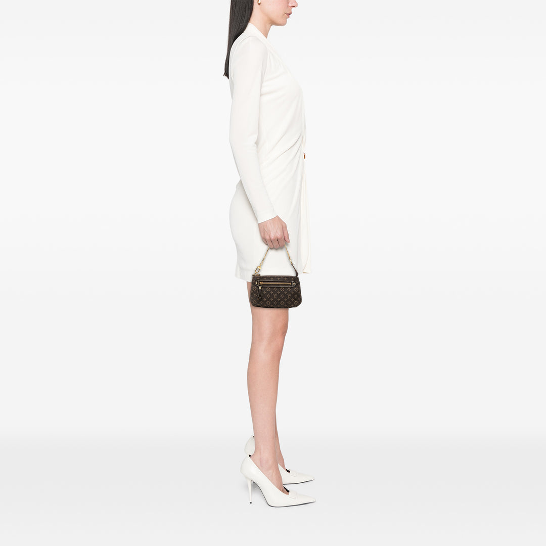 Lin Pochette Accessoires Mini Monogram Marron
