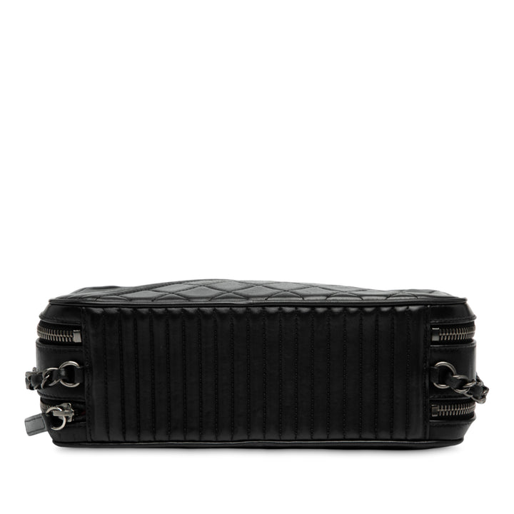 Chanel Medium Quilted Cuir d’agneau Coco Boy Sac caméra Noir