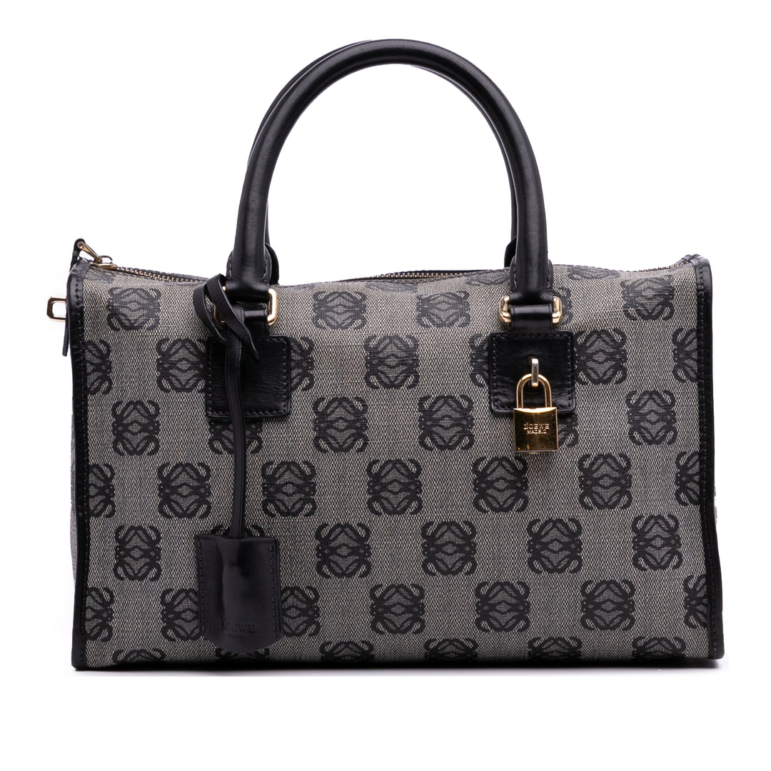 Anagram Coated Canvas Handbag Gray - Gaby Paris