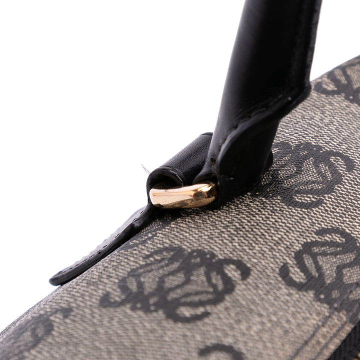 Anagram Coated Canvas Handbag Gray - Gaby Paris