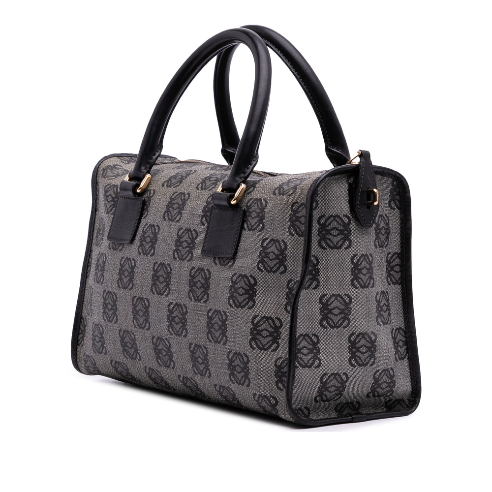Anagram Coated Canvas Handbag Gray - Gaby Paris
