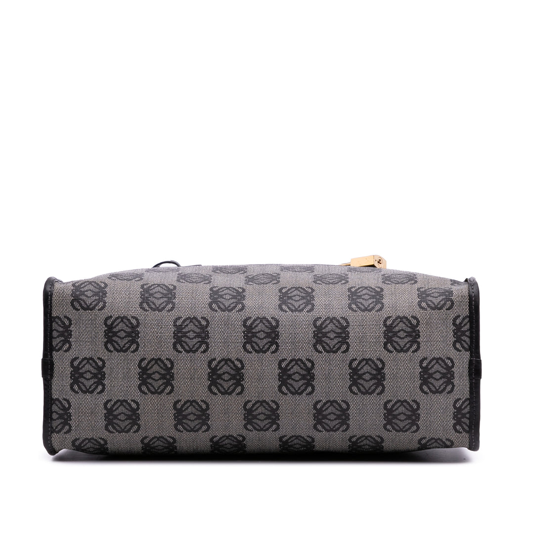 Anagram Coated Canvas Handbag Gray - Gaby Paris