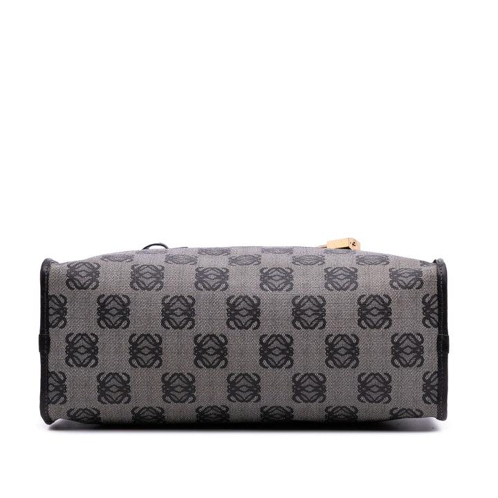 Anagram Coated Canvas Handbag Gray - Gaby Paris