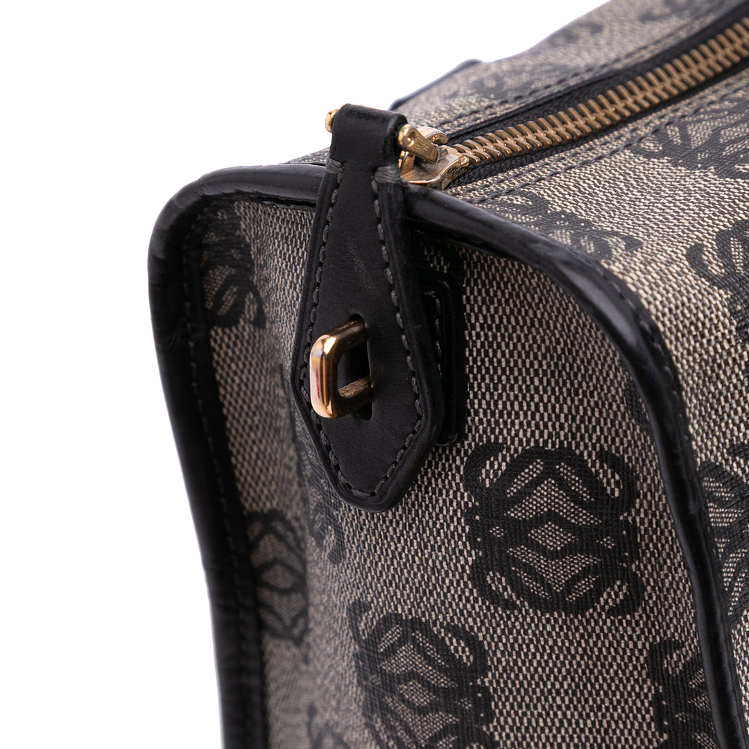 Anagram Coated Canvas Handbag Gray - Gaby Paris