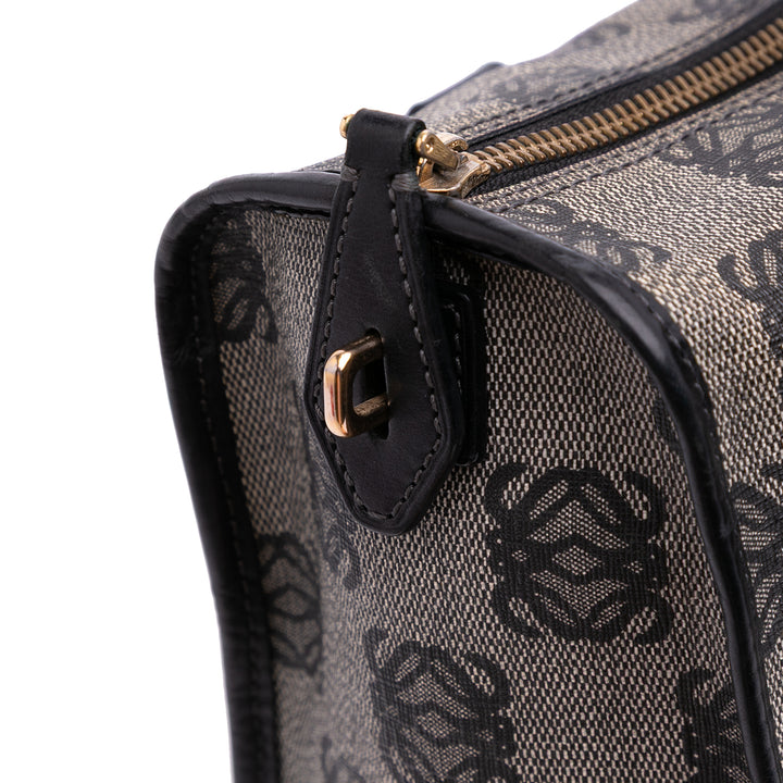 Anagram Coated Canvas Handbag Gray - Gaby Paris