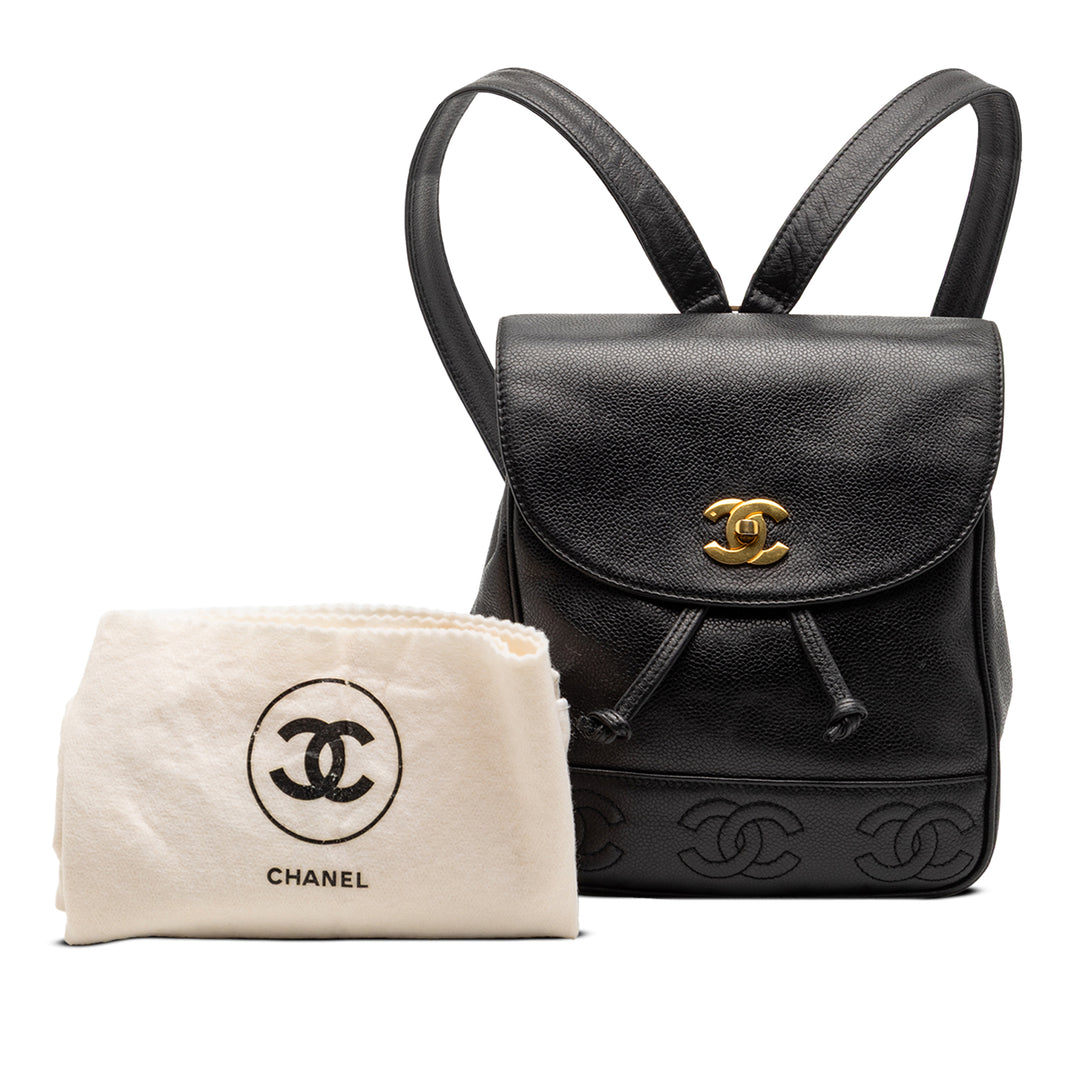 Chanel Caviar Triple CC Sac à dos – GABY PARIS Authentique