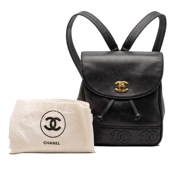 Chanel Caviar Triple CC Sac à dos – GABY PARIS Authentique