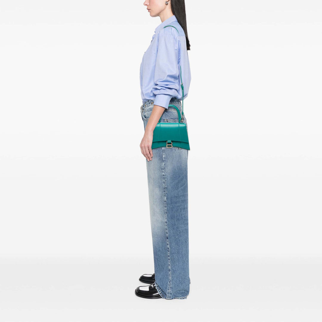 Balenciaga Small brillant Box Cuir de veau Hourglass sac à anse supérieure