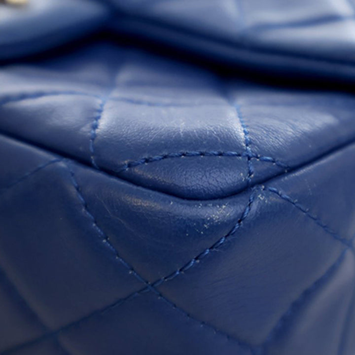 Chanel Mini Rectangular Classic Cuir d’agneau Perle Crush Simple rabat