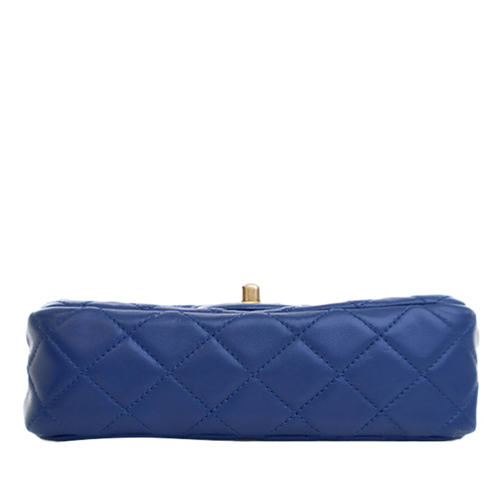 Chanel Mini Rectangular Classic Cuir d’agneau Perle Crush Simple rabat